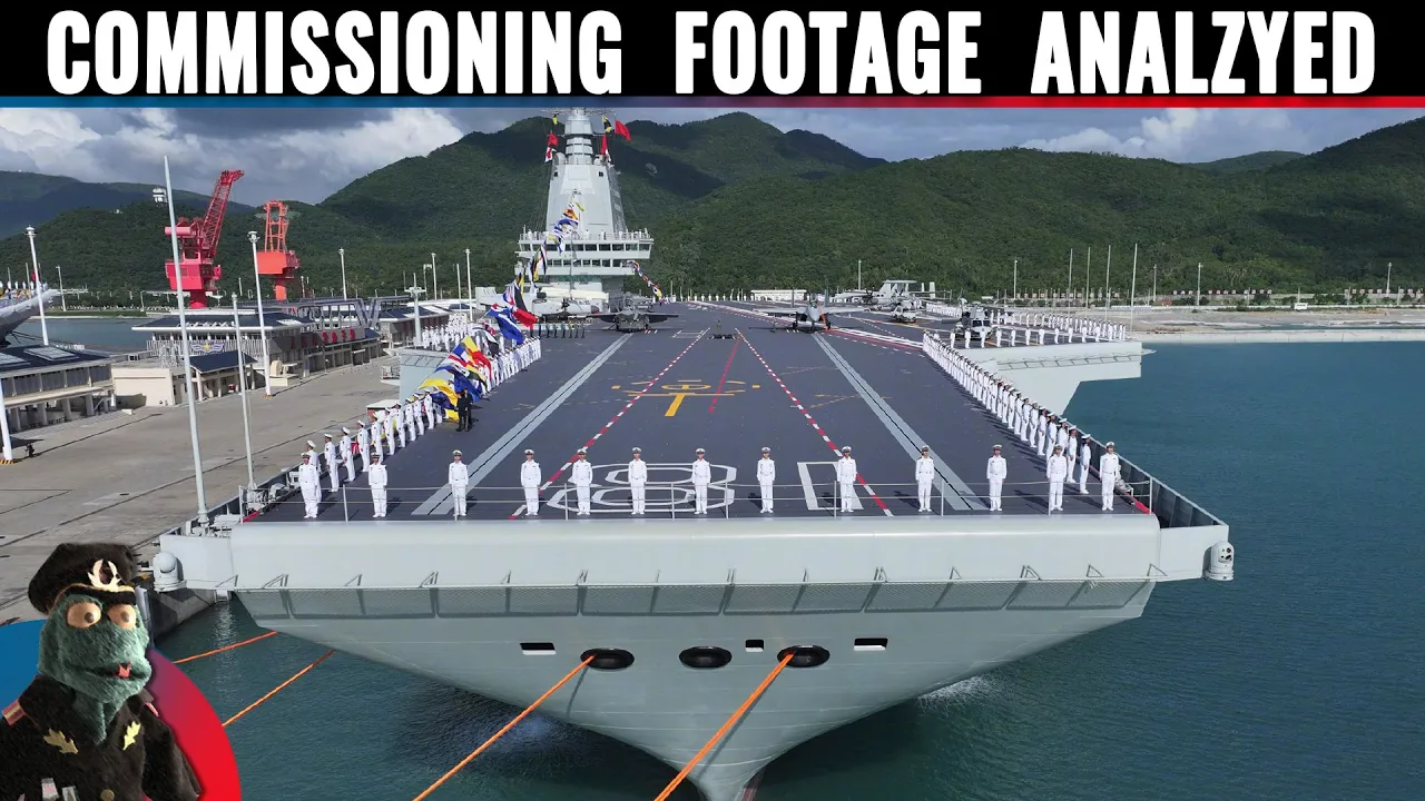 China’s biggest aircraft carrier is in service. See the commissioning footage.